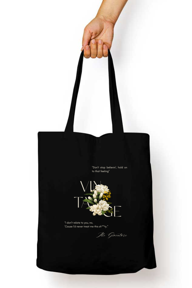 Vintage Canvas Tote Bag - Timeless Elegance in Premium Cotton Canvas