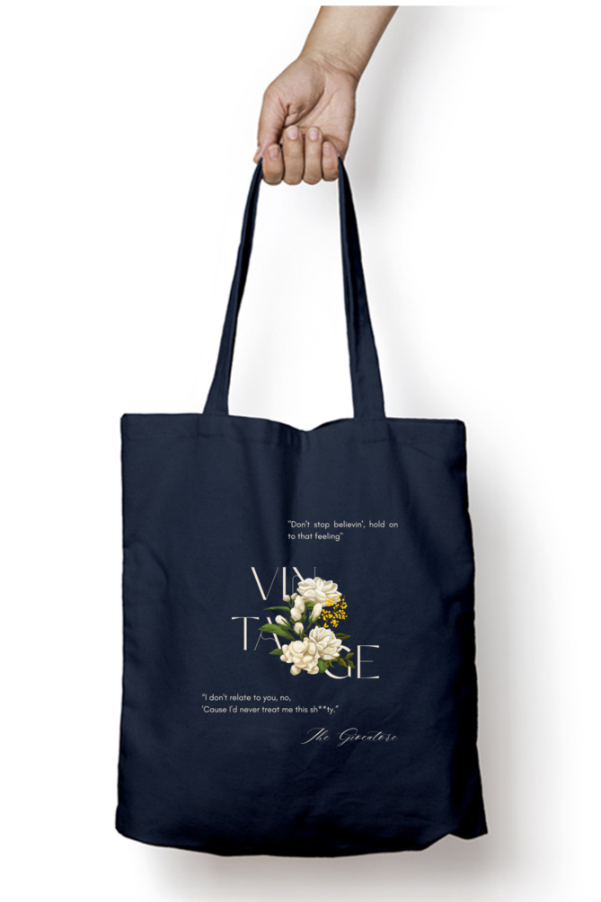 Vintage Canvas Tote Bag - Timeless Elegance in Premium Cotton Canvas